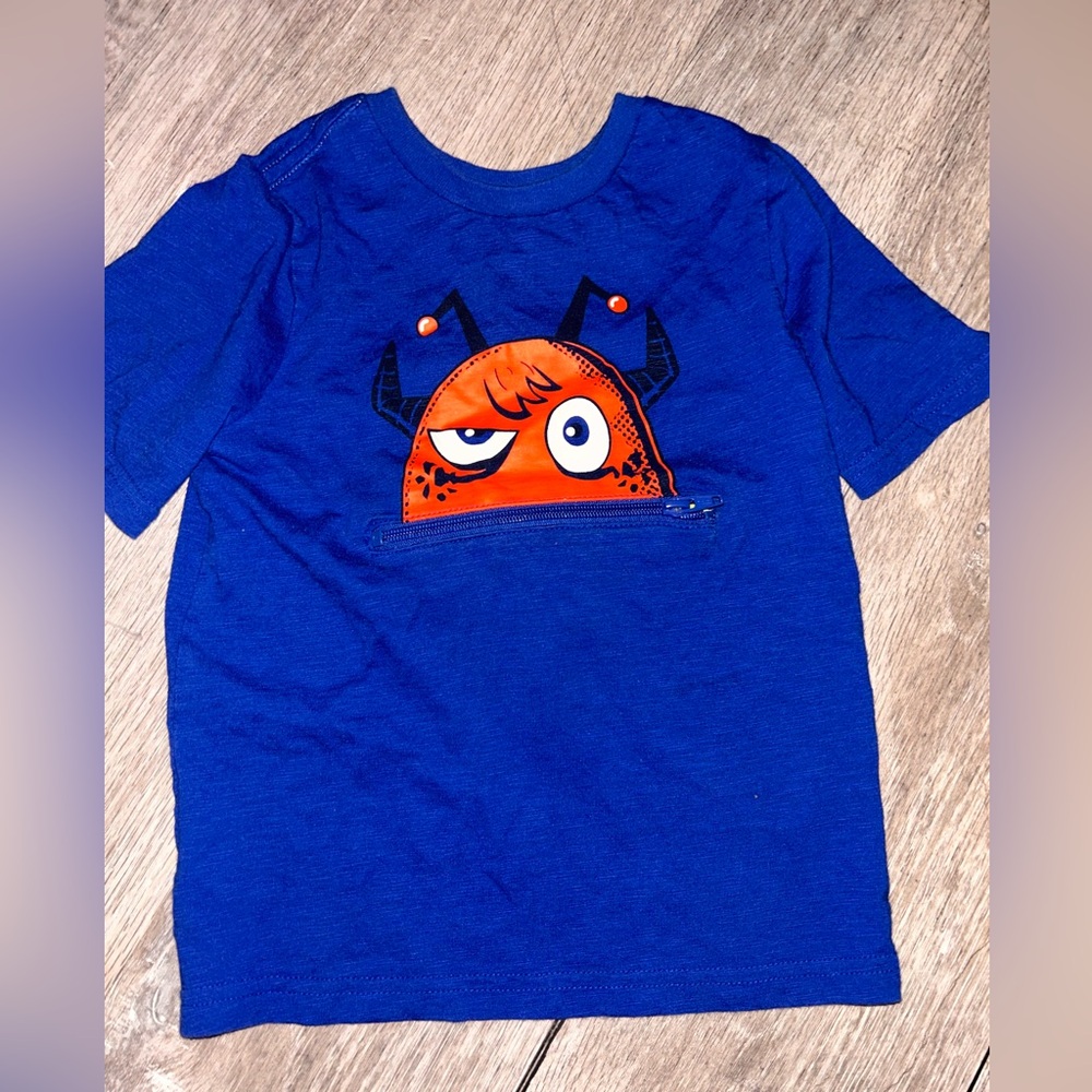 Boys Monster Zipper mouth pocket